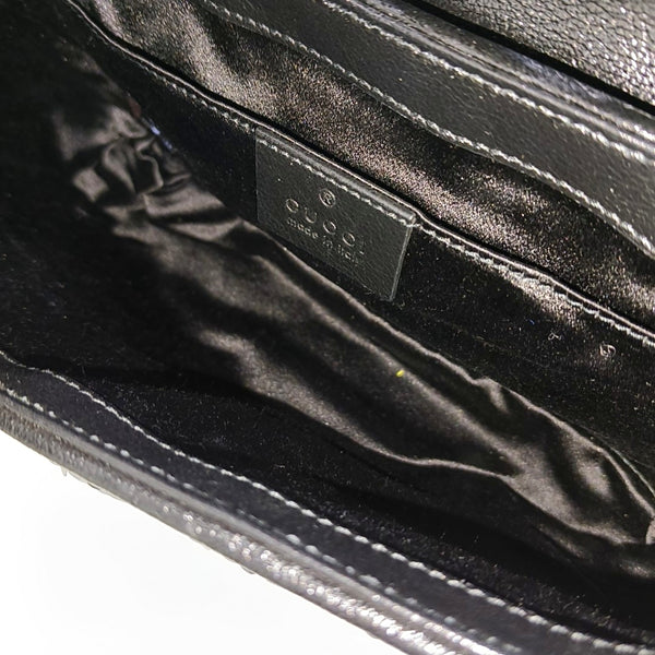 GG Marmont Small Quilted Sequins Black