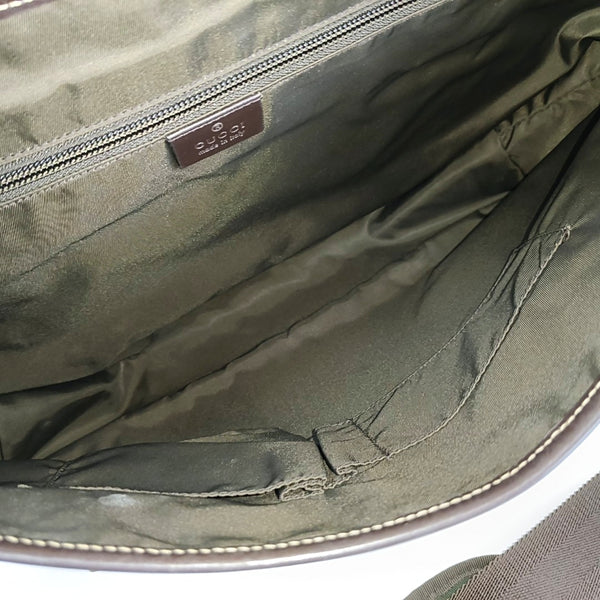 GG Messenger Monogram Coated Canvas Black