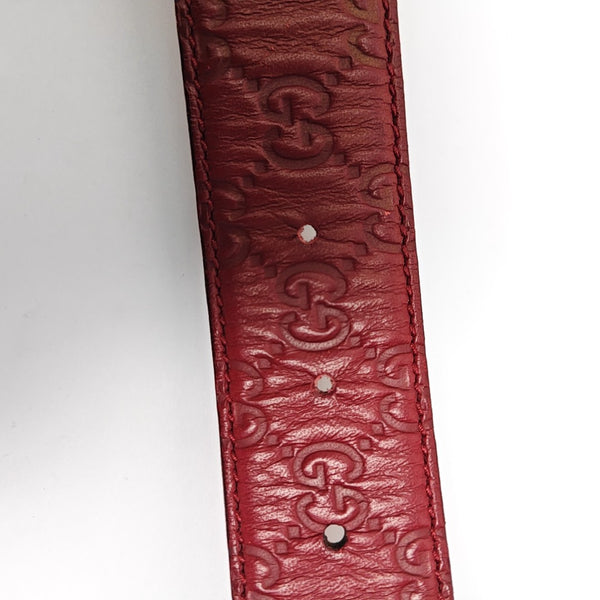 Leather Belt Red