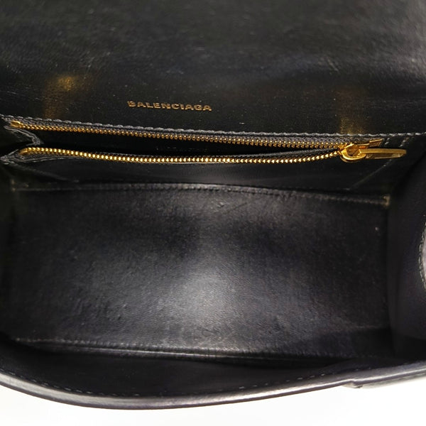 Hourglass S Calfskin Black