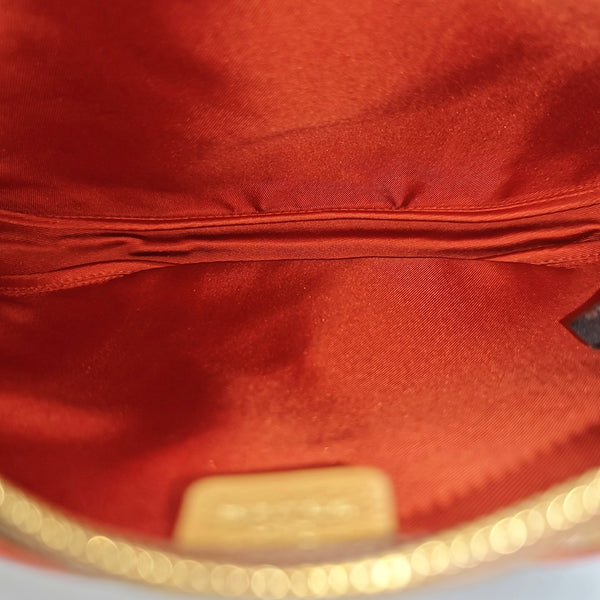 Silk Satin Shoulder Bag Red