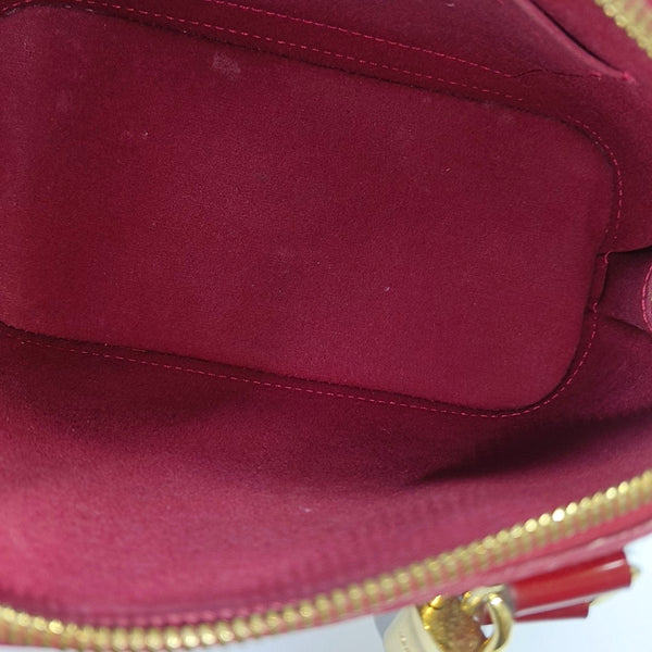 ALMA BB Monogram Patent Leather Red
