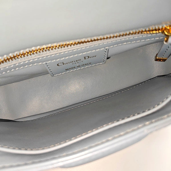 Dior Caro Small Quilted Calfskin Blue