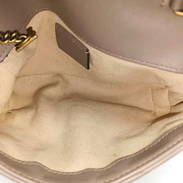GG Marmont Mini Quilted Calfskin Beige