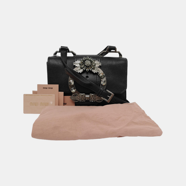 Miu Lady Lambskin Black