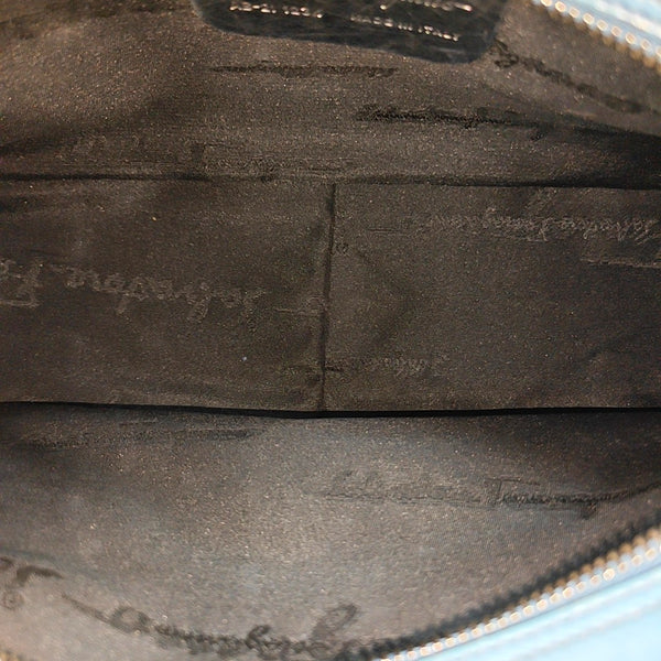 Calfskin Top Handle Bag Blue