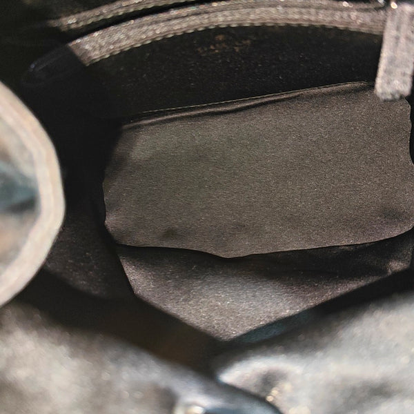 Fabric Top Handle Bag Black