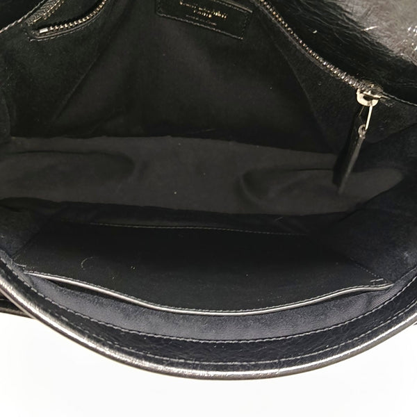NIKI Medium Chevron Calfskin Black