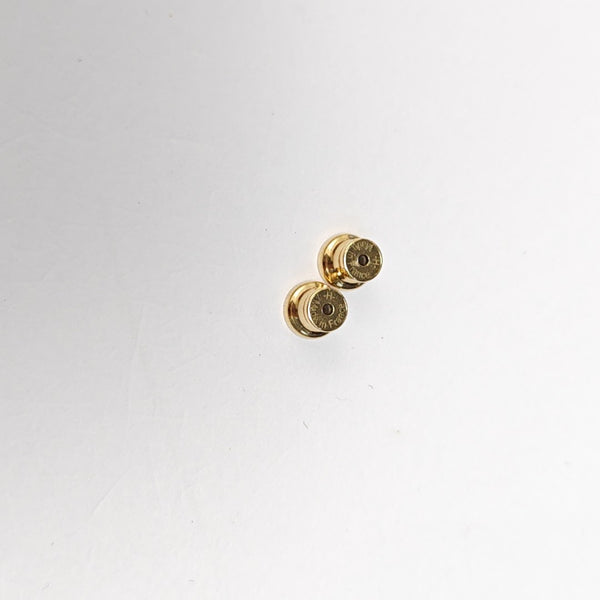 Amulette Maroquinier Metal Red Stud Earrings