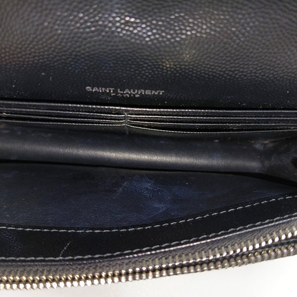 MONOGRAM Chevron Calfskin Black