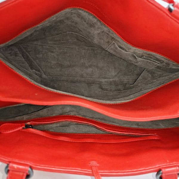 Lambskin Tote Bag Red