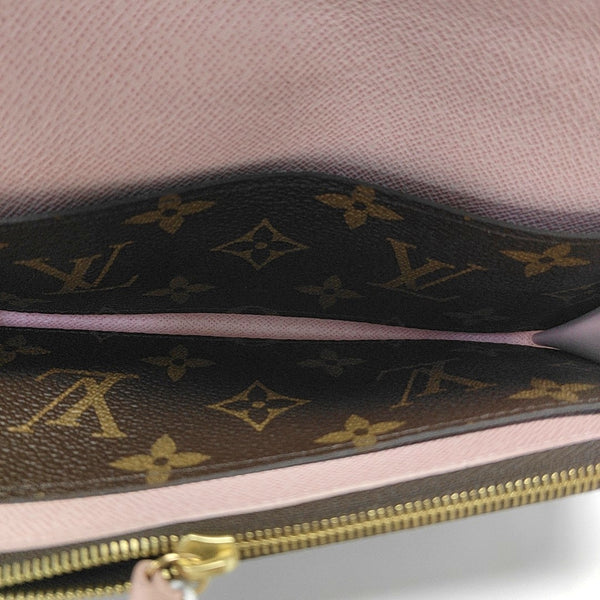 EMILIE Monogram Coated Canvas Brown Wallet