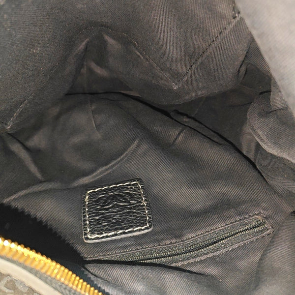 Monogram Canvas Shoulder Bag Black