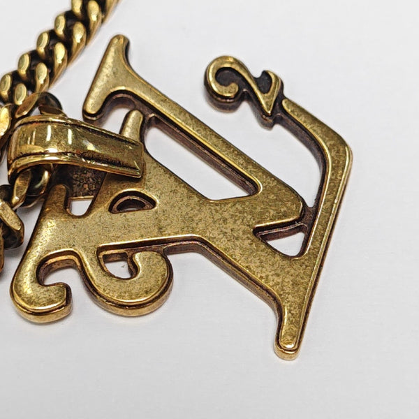 SQUARED LV Metal Gold Necklace