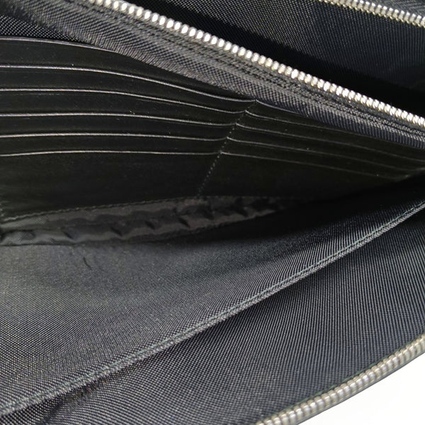 Coated Canvas Clutch Black