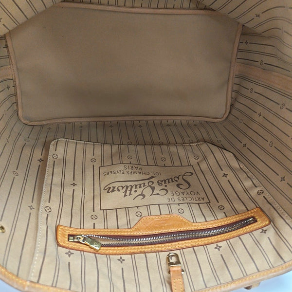 NEVERFULL GM Monogram Coated Canvas Brown