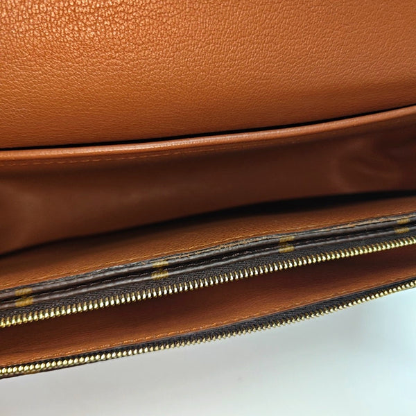 MARCEAU Monogram Coated Canvas Brown