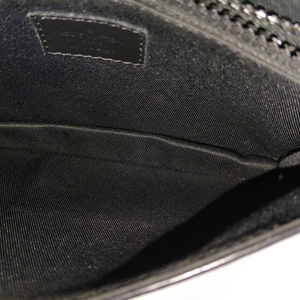 S LOCK Monogram Calfskin Black