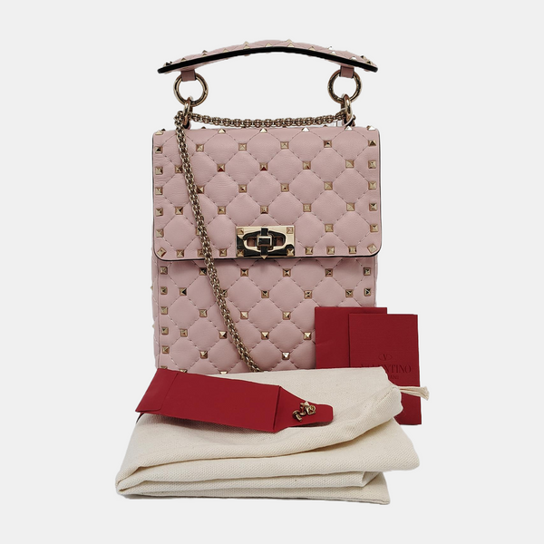 Quilted Calfskin Shoulder Bag Pink