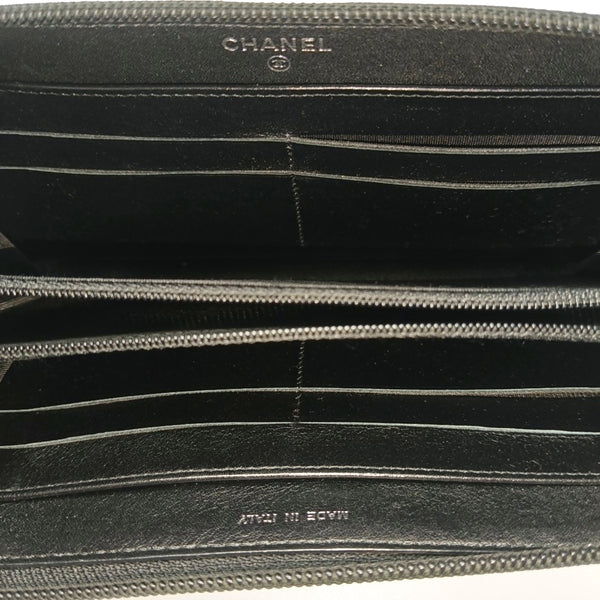 Grained Calfskin Wallet Black