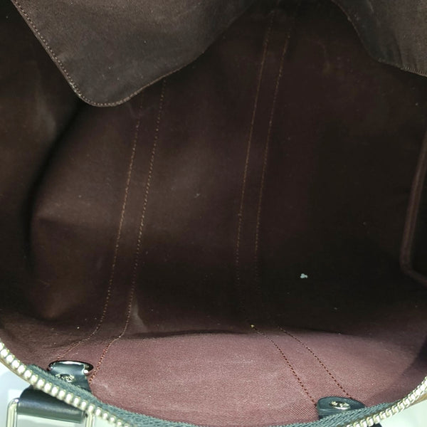 KEEPALL 45 Damier Ebene Coated Canvas Brown