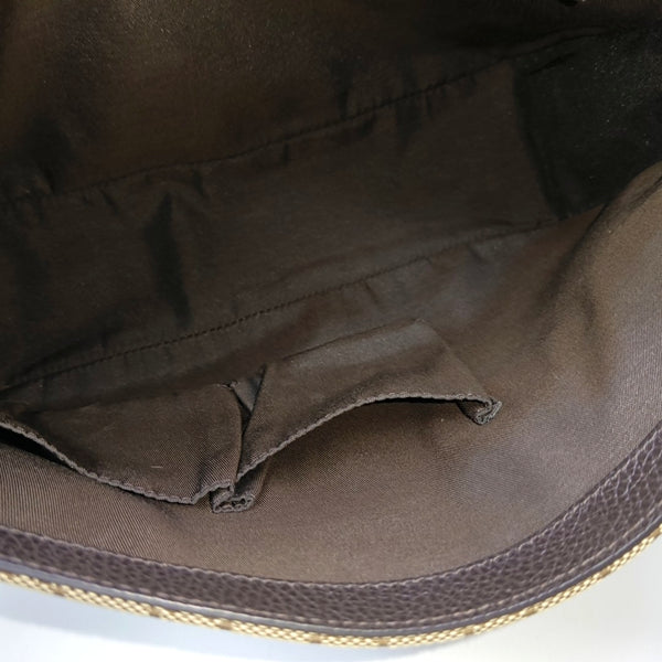 Monogram Fabric Shoulder Bag Beige
