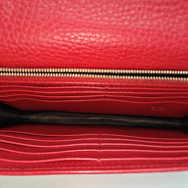 Interlocking G Small Calfskin Red