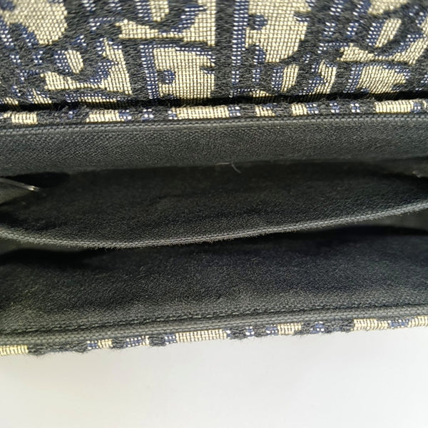 30 Montaigne Mini Oblique Canvas Blue