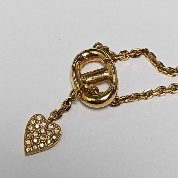 CD Navy Metal Gold Necklace