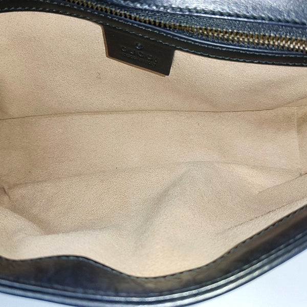 GG Marmont Medium Quilted Calfskin Black
