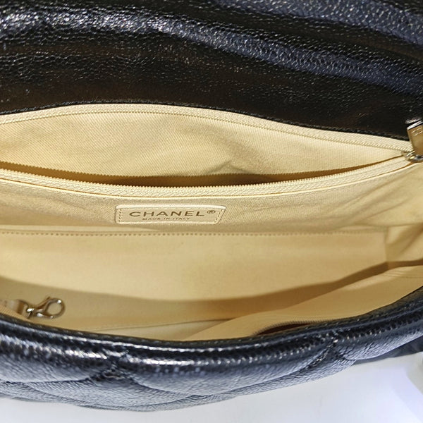Quilted Grained Calfskin Black
