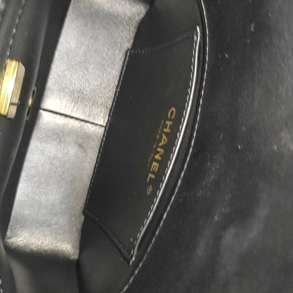 Quilted Calfskin Shoulder Bag Black