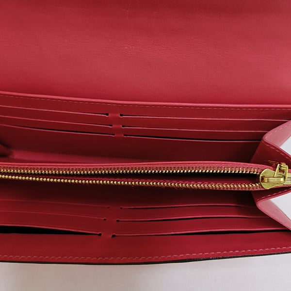 JEANNE Monogram Patent Leather Pink Wallet