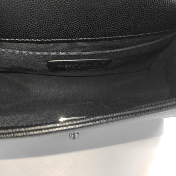 BOY CHANEL Small Quilted Grained Calfskin Black