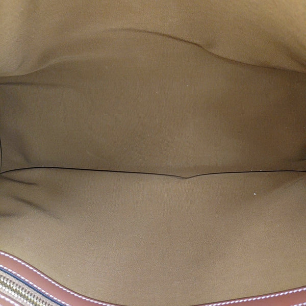 Coated Canvas Tote Bag Brown