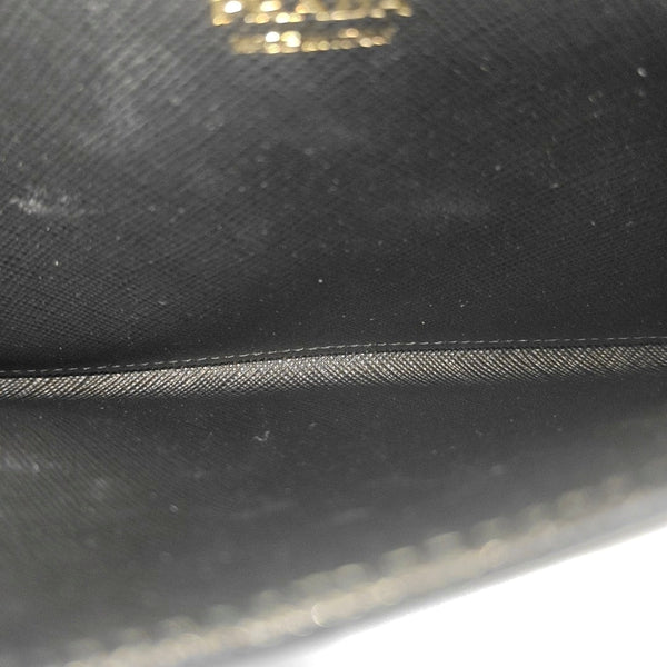 Saffiano Calfskin Clutch Black