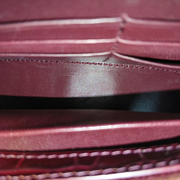 Hourglass Wallet On Chain Mini Calfskin Red