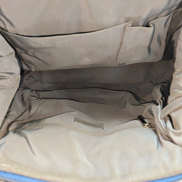 Quilted Calfskin Tote Bag Blue