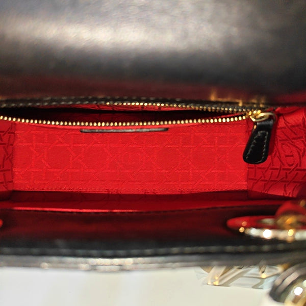 Lady Dior Small Cannage Lambskin Black