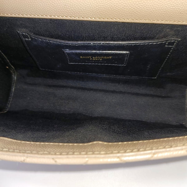 Authenticated pre-owned ENVELOPE Medium Quilted Calfskin Beige - Shoulder Bag at Looply