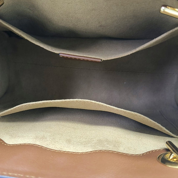 Padlock Small Monogram Coated Canvas Beige