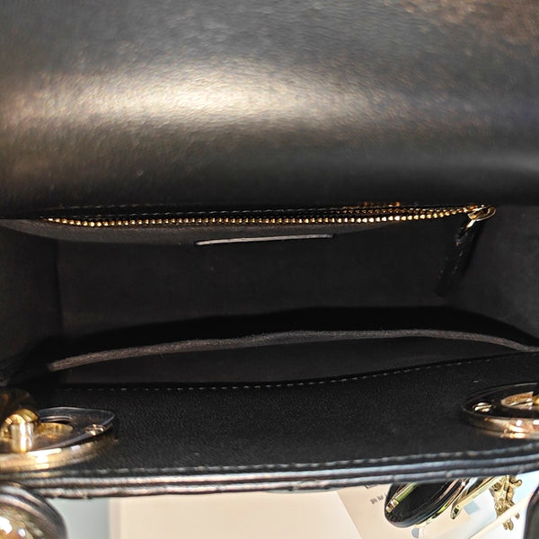 Lady Dior Small Cannage Calfskin Black