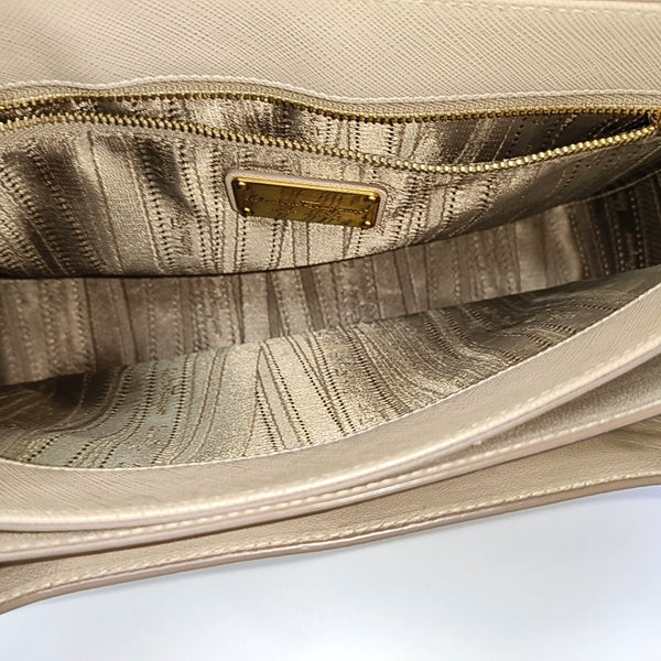 Calfskin Shoulder Bag Beige