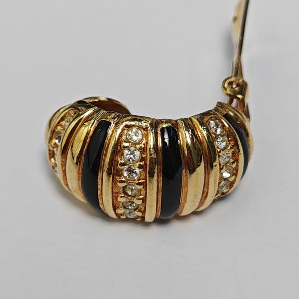 Twist Round Metal Gold Clip On Earrings
