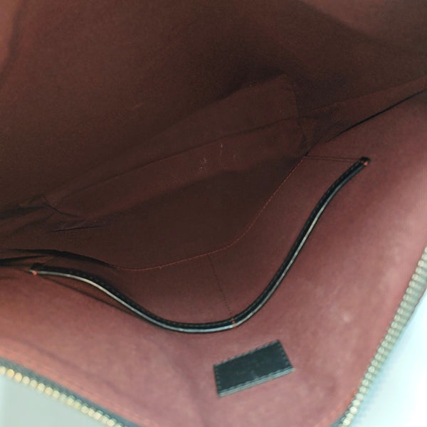 KITAN Monogram Coated Canvas Brown