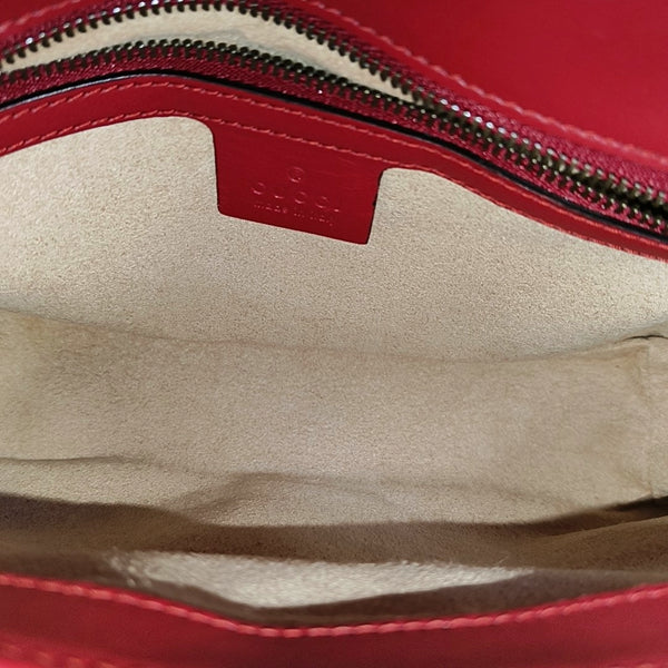 GG Marmont Medium Quilted Calfskin Red