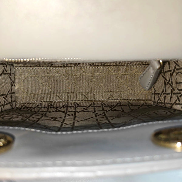 Lady Dior Mini Cannage Lambskin Gray