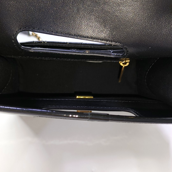 Mini Quilted Patent Leather Black