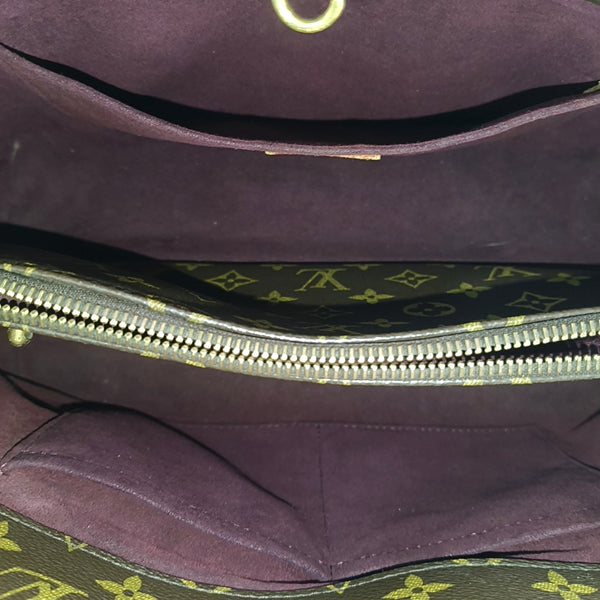 MONTAIGNE Monogram Coated Canvas Brown