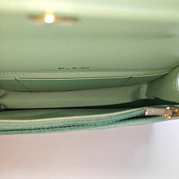 WOC Quilted Calfskin Green